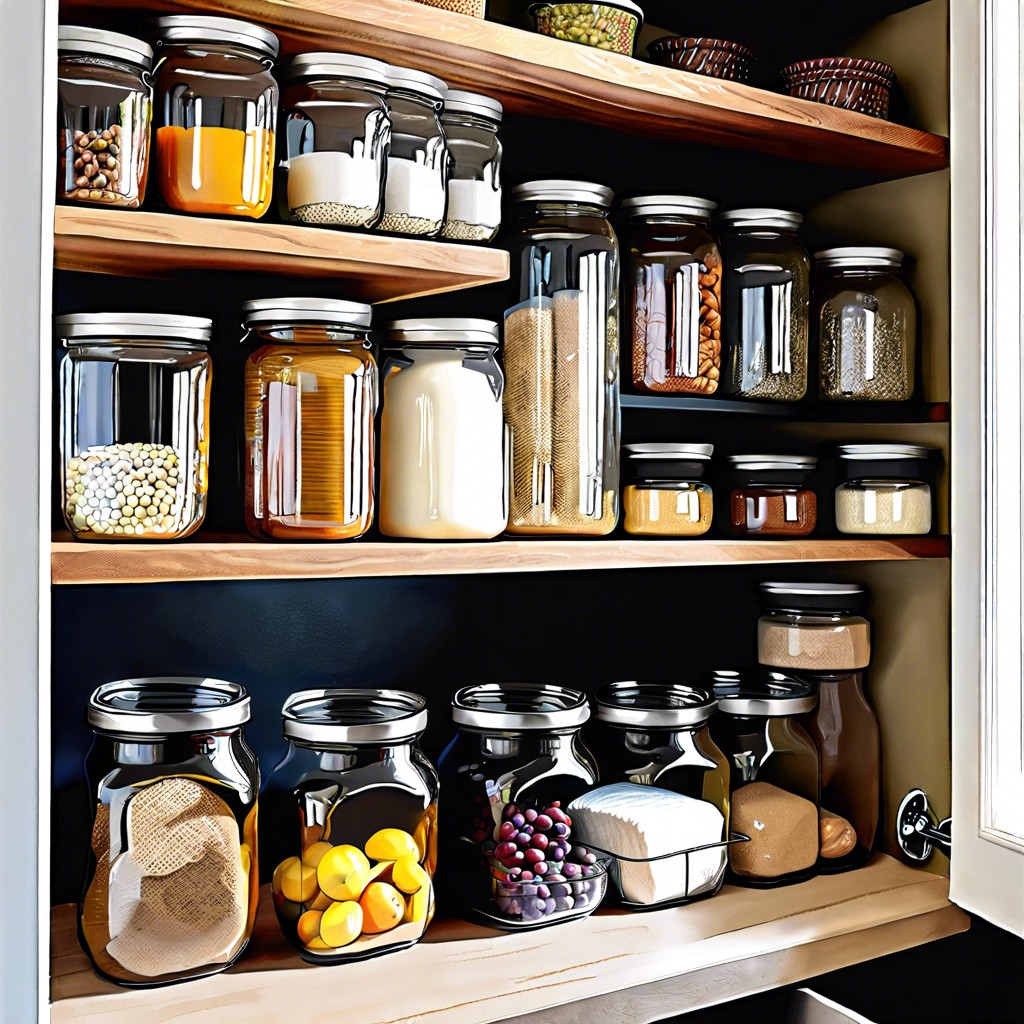 glass jar display pantry