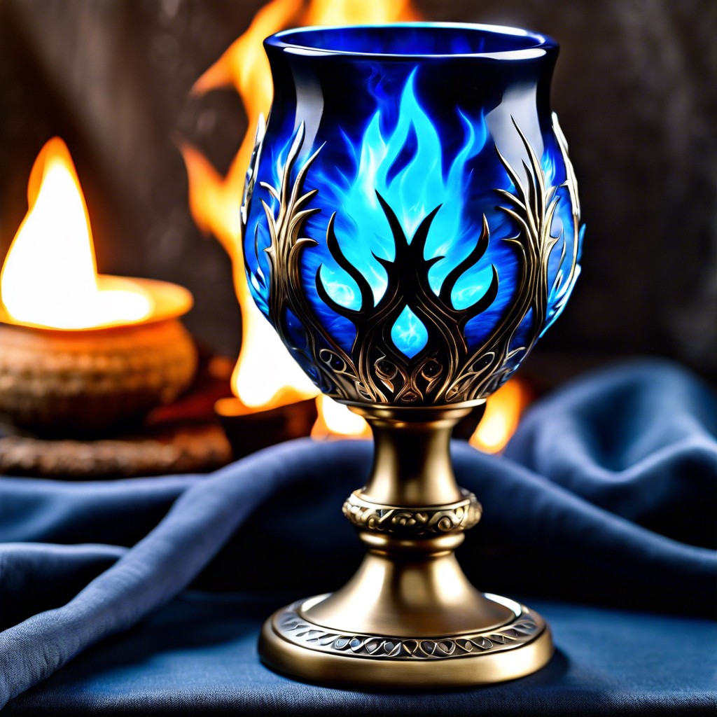 goblet of fire blaze craft a faux goblet of fire with blue tinted flames