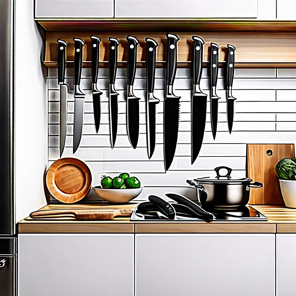 hang a magnetic knife strip