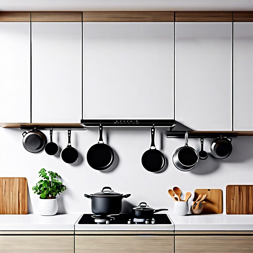 hanging pots and pans