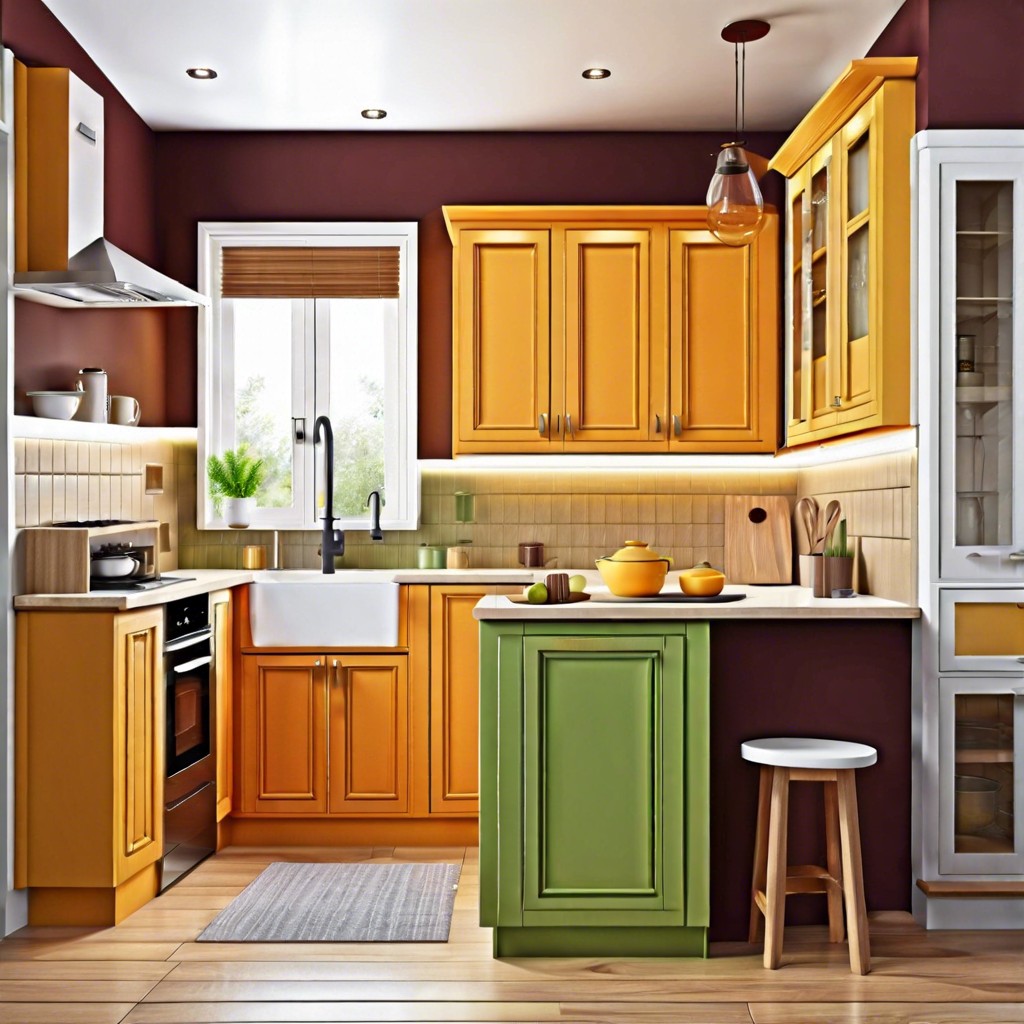 how to enhance small kitchens with cabinet colors