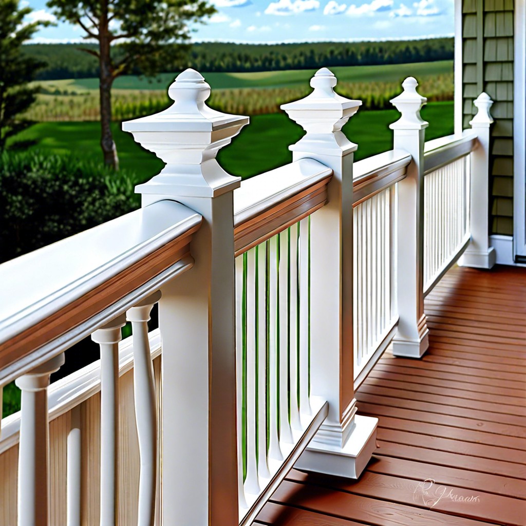 install fluted trim on the edges of a porch railing