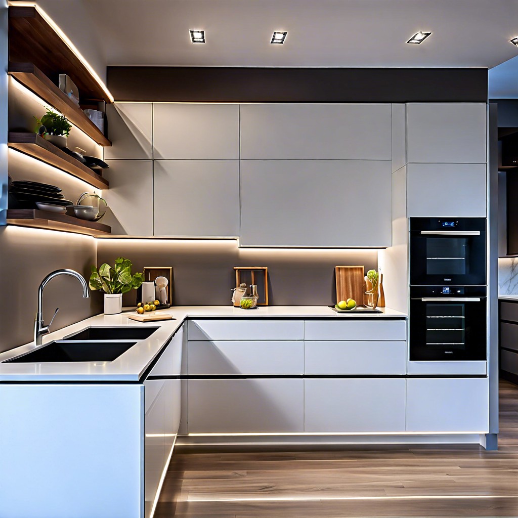 integrate led lighting within extended cabinets