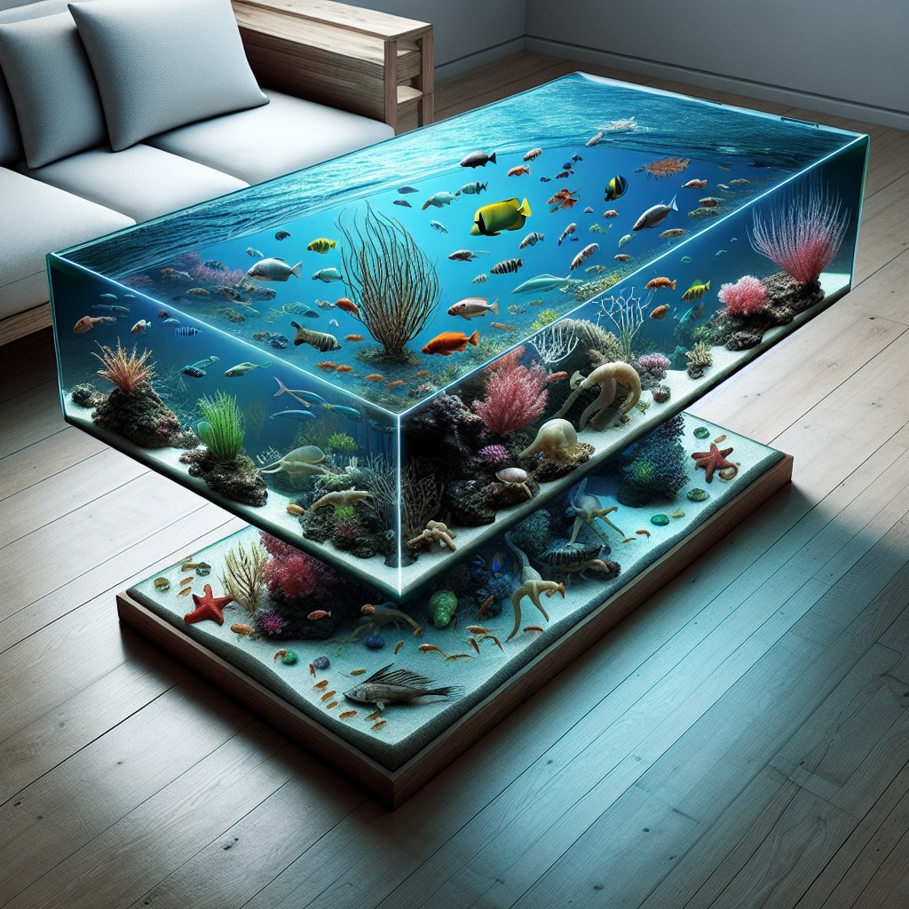 interactive touch tank coffee table