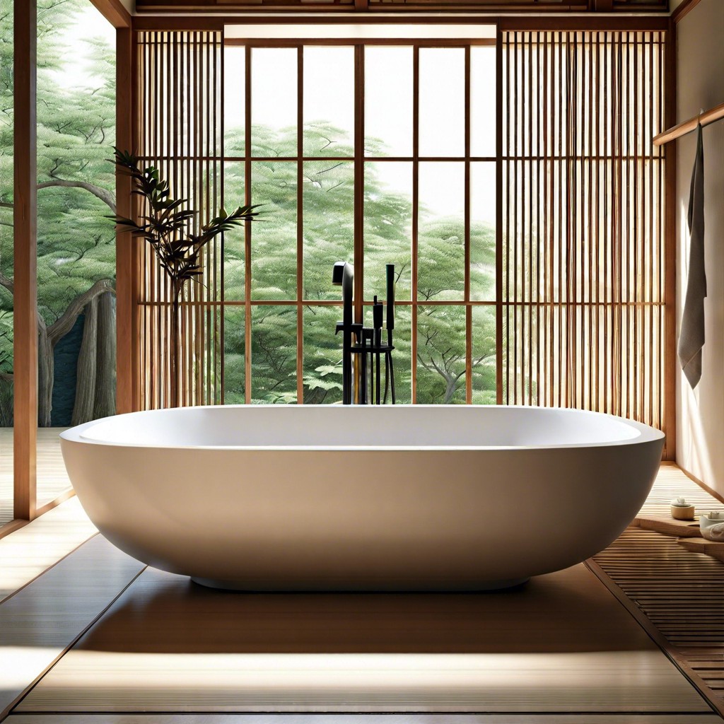 japanese style fluted bathtub