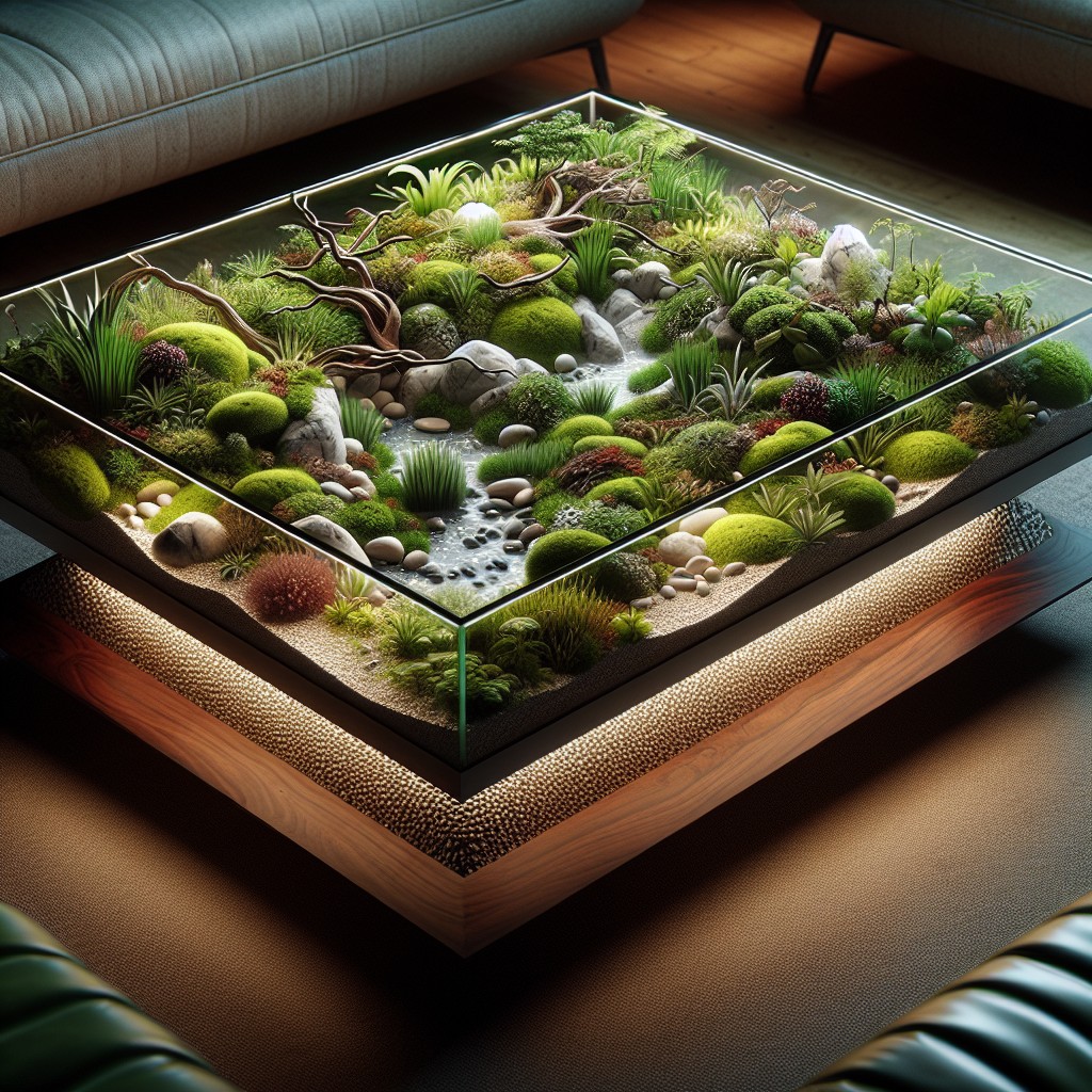 led light integrated biotope