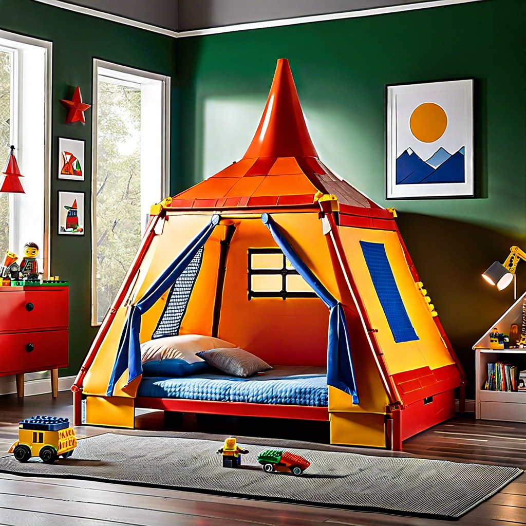 lego® adventurers tent bed camp in your room