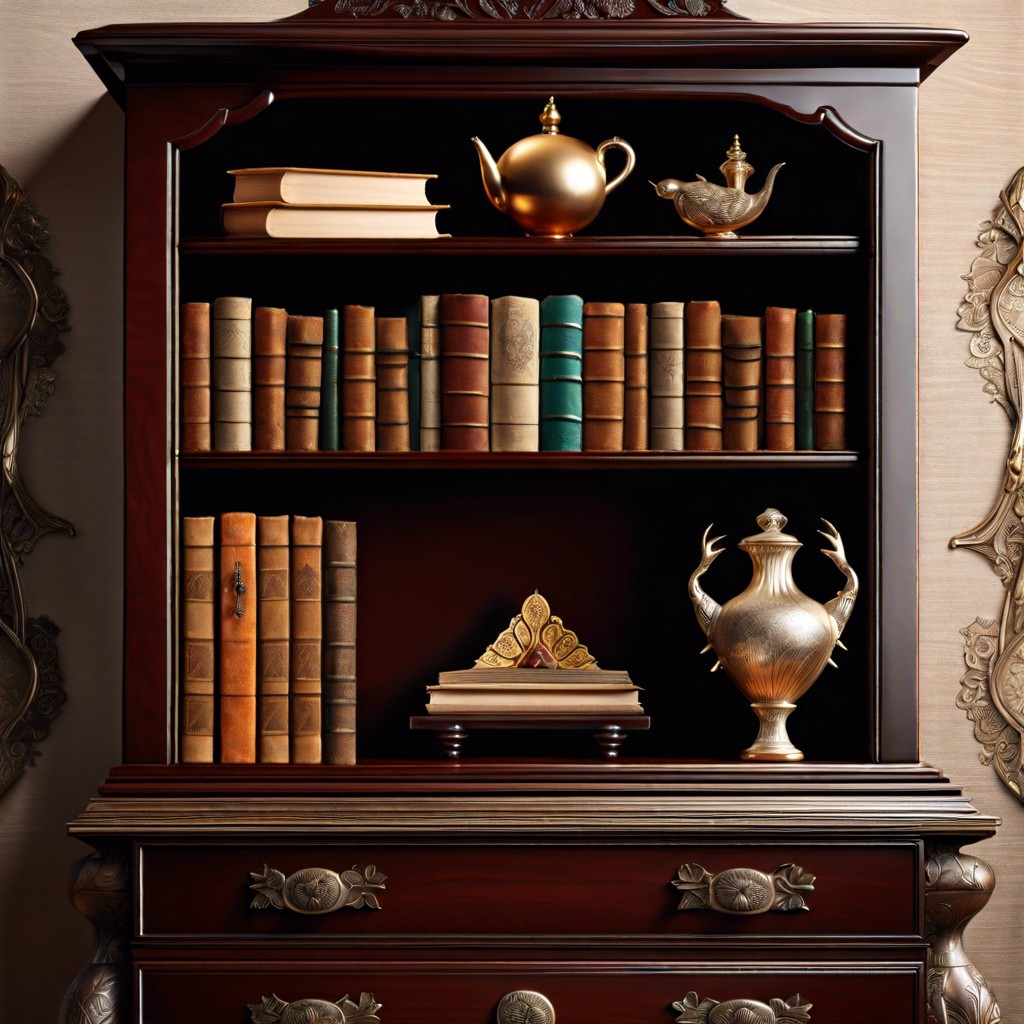 literary loft stack a few favorite or antique books interspersed with small trinkets