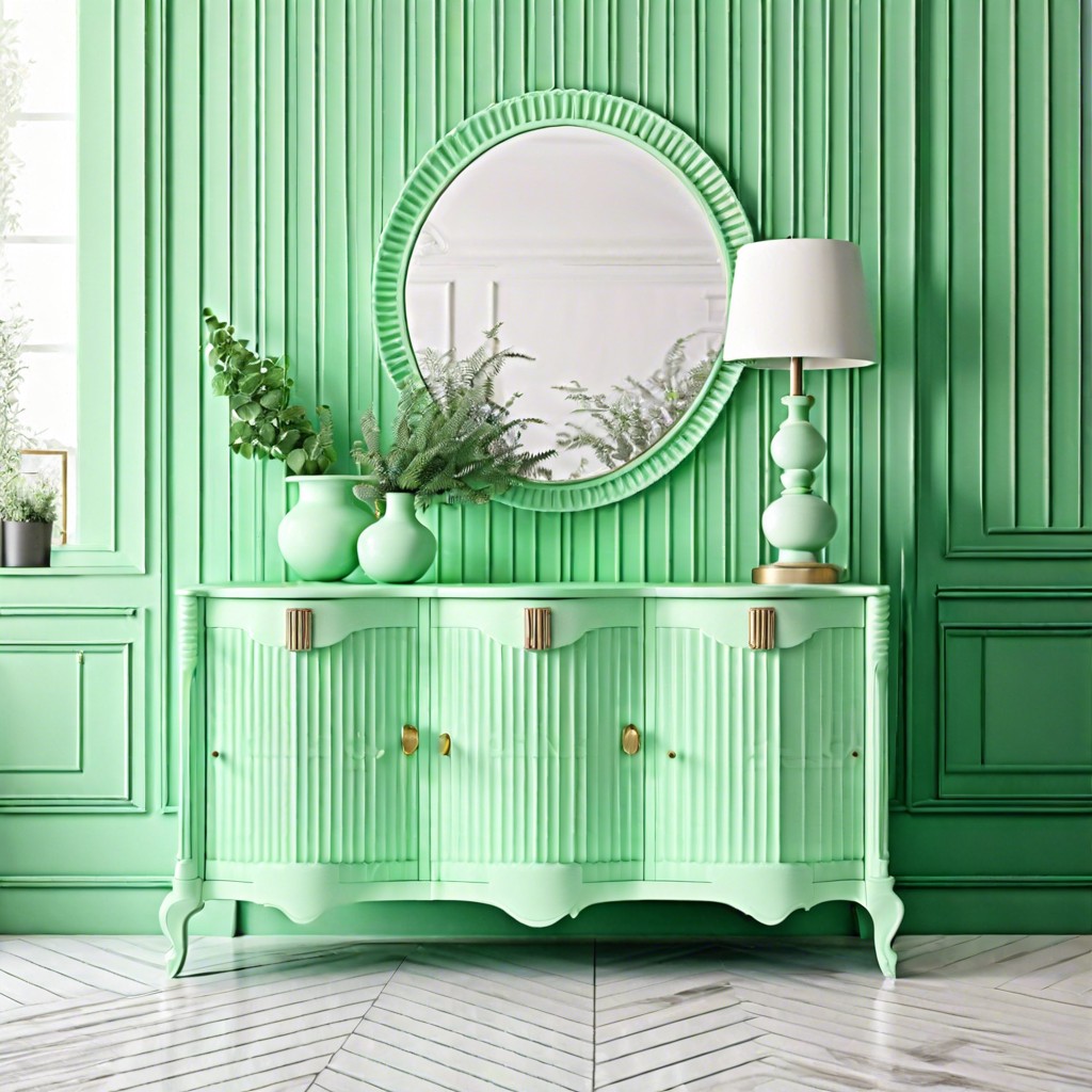mint green fluted dresser
