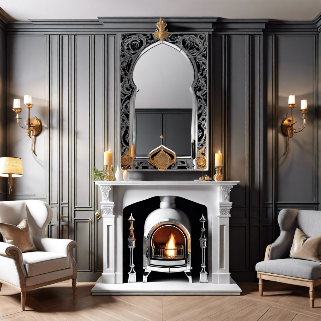 mirror of erised frame turn the fireplace into harrys mirror of desire