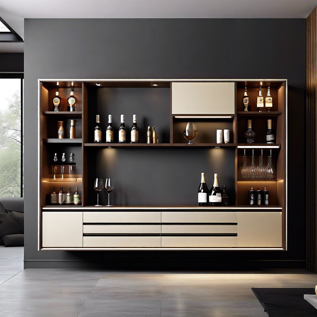modern minimalist wall bar
