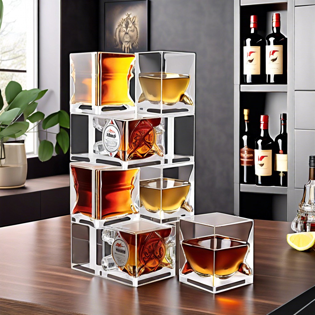 modular stackable liquor cubes