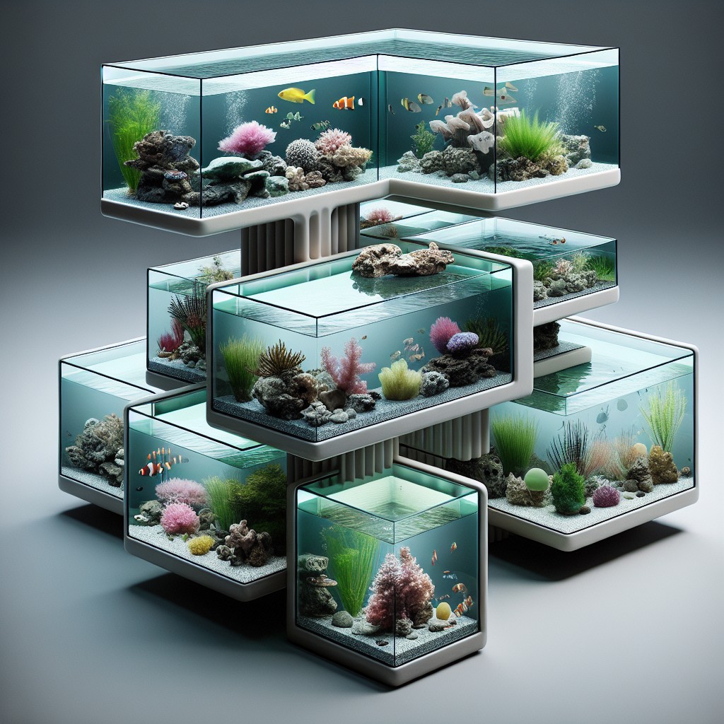 modular stacking aquarium coffee tables