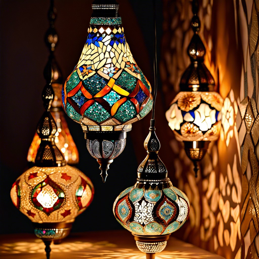 moroccan inspired fluted lamp shades