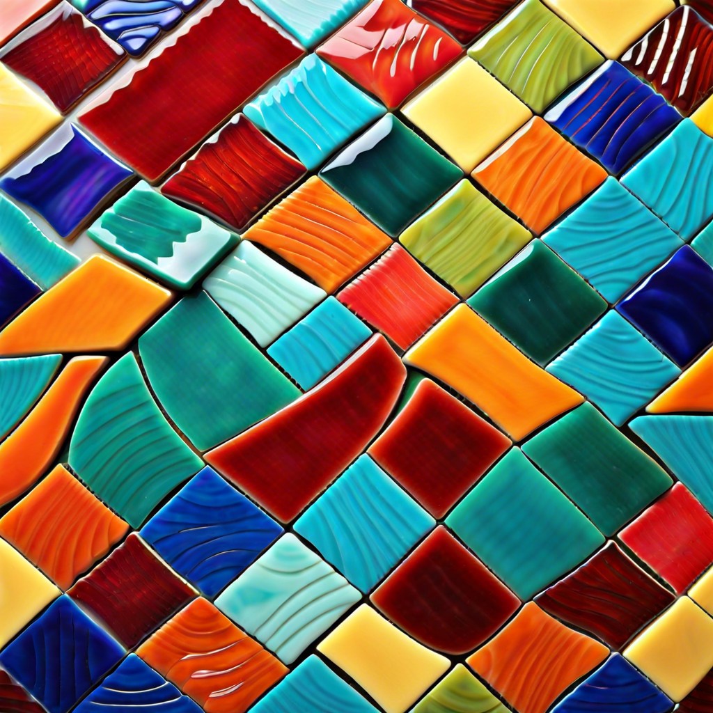 mosaic fluted tile design