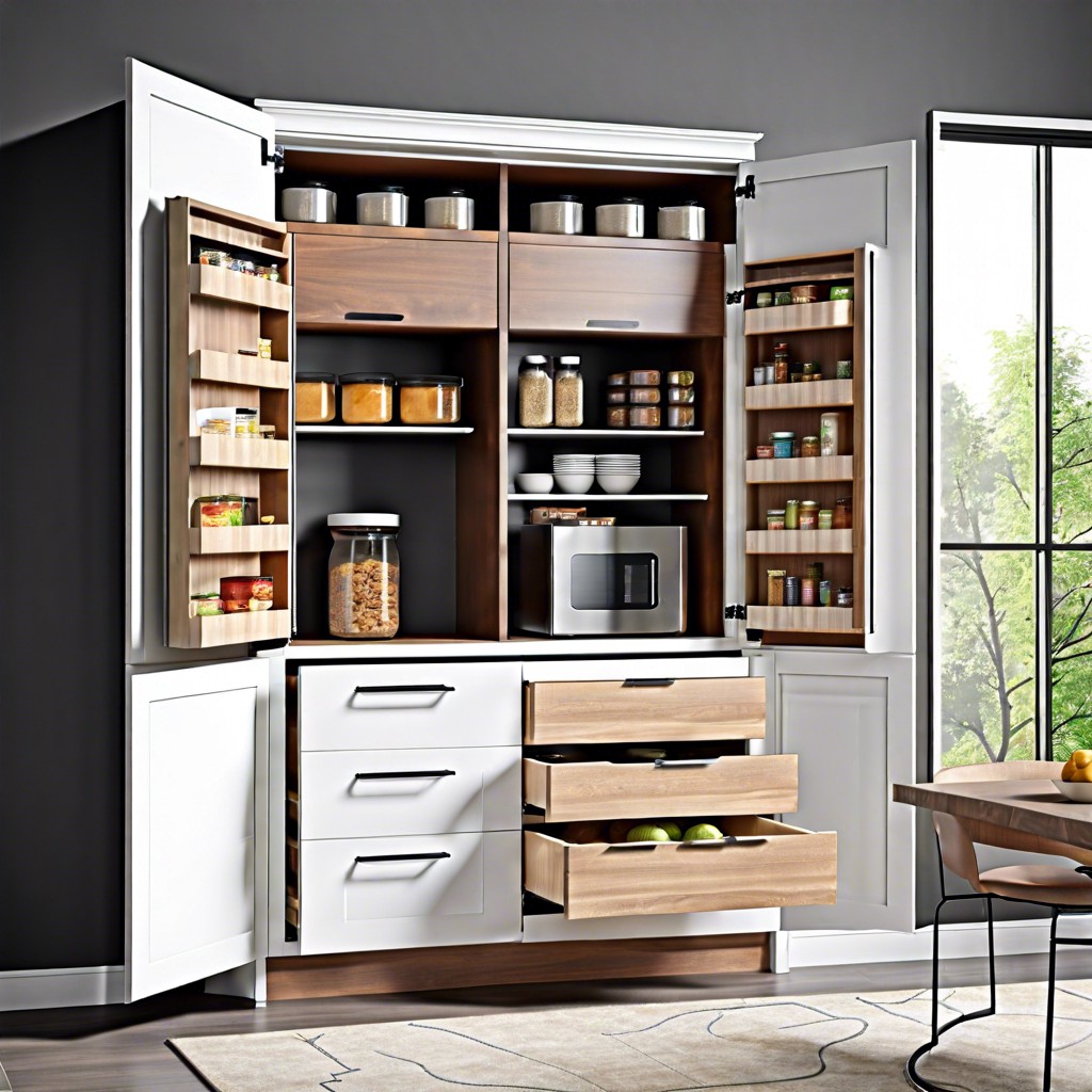 multi functional pantry with workspace