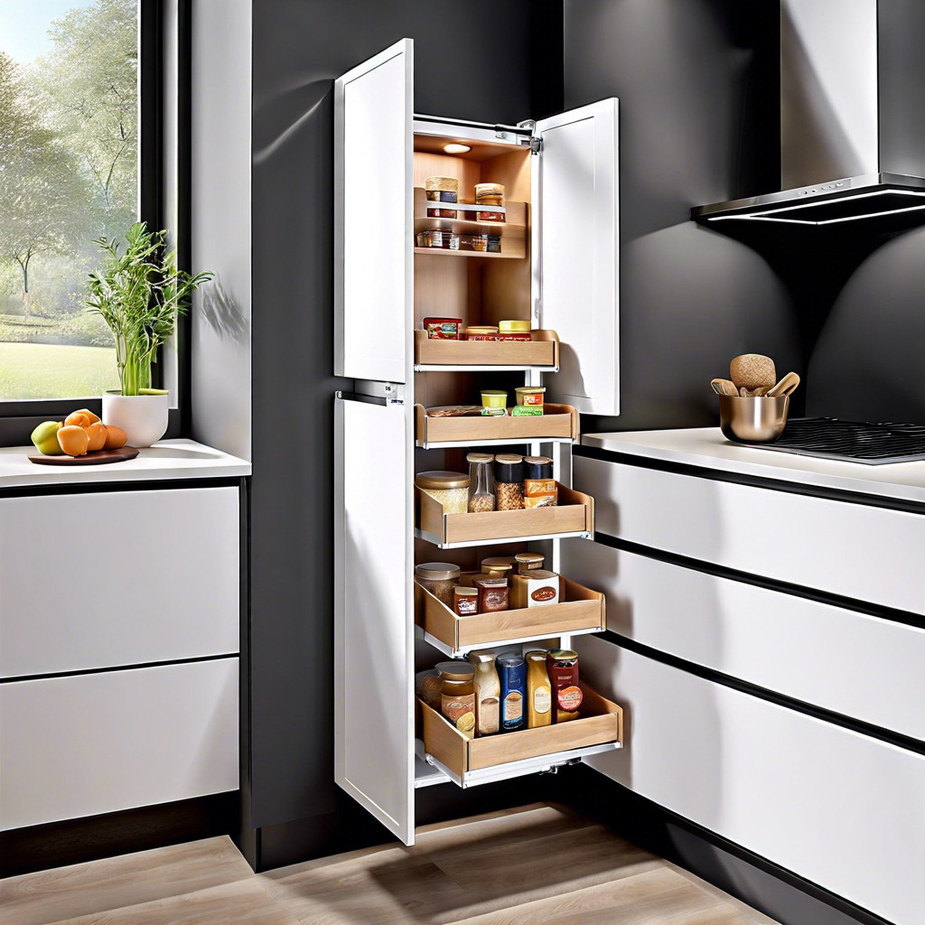 narrow pull out pantry unit