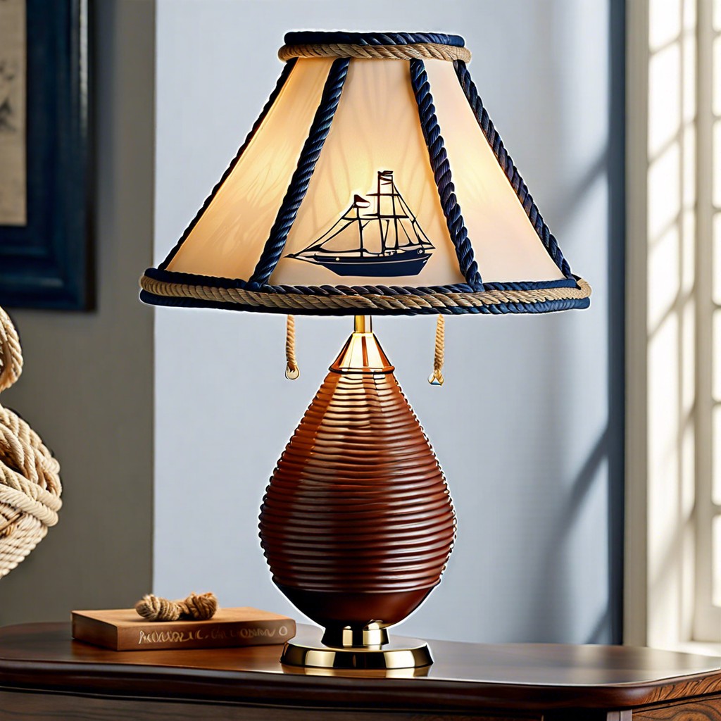 nautical theme rope fluted lamp shades