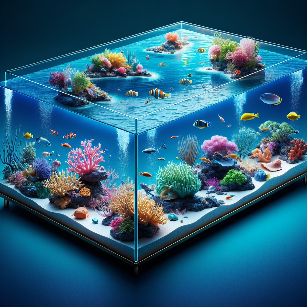 ocean inspired coffee table aquarium