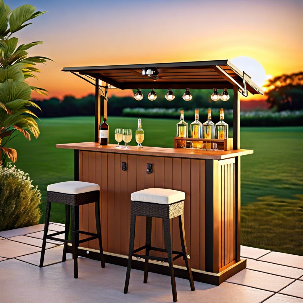 portable outdoor bar for patio entertaining