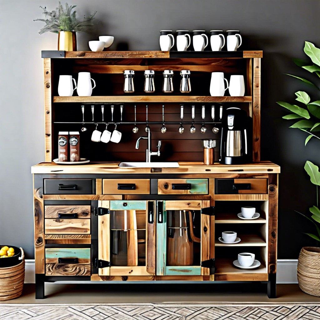 reclaimed wood coffee console