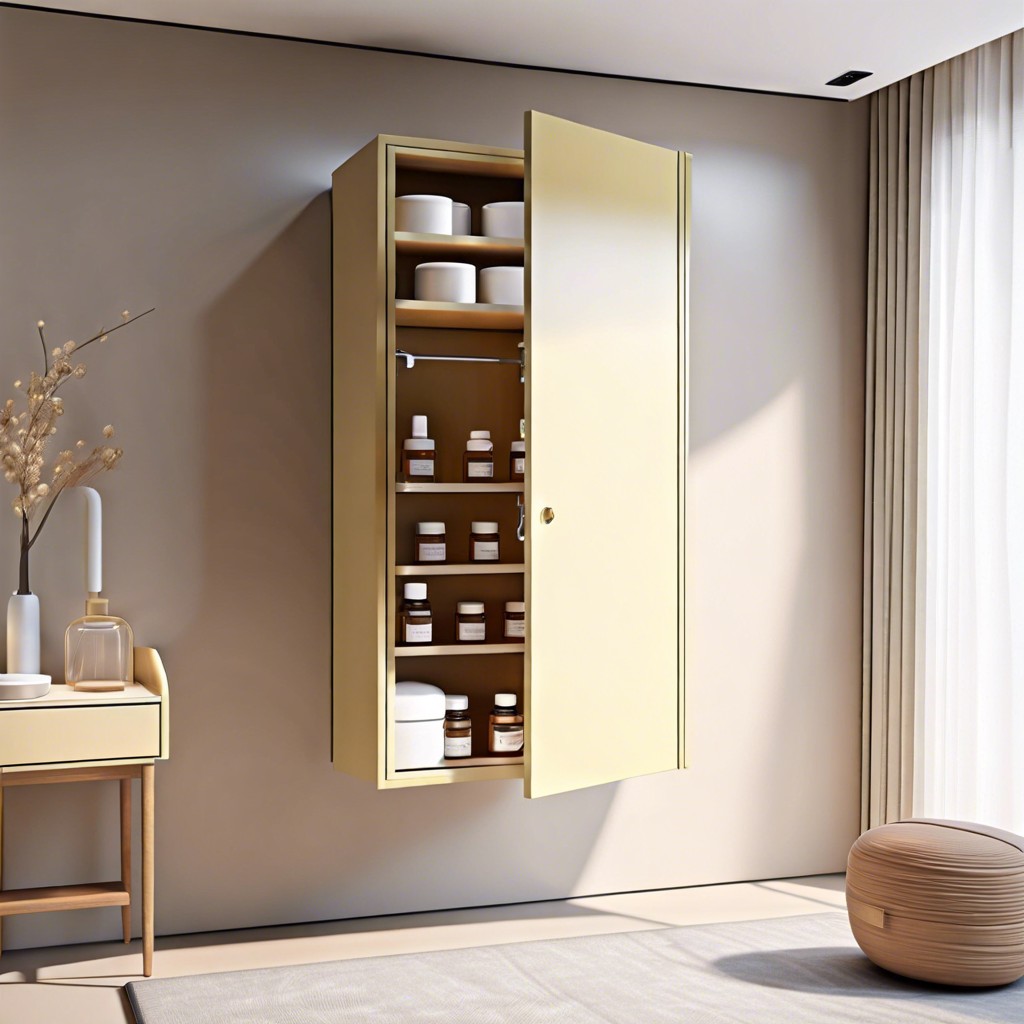 retractable medicine cabinet for small spaces
