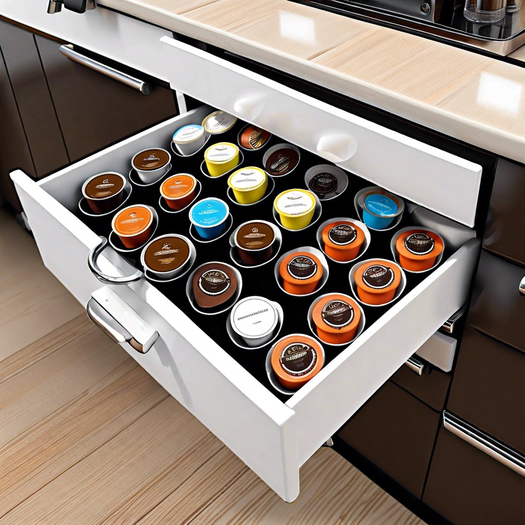 roll out coffee pod drawer