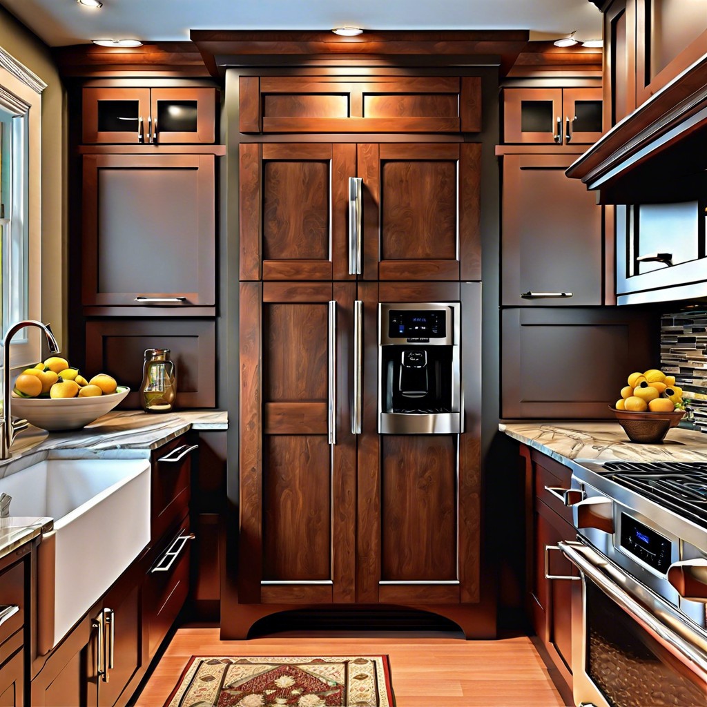 shaker style refrigerator cabinet surround