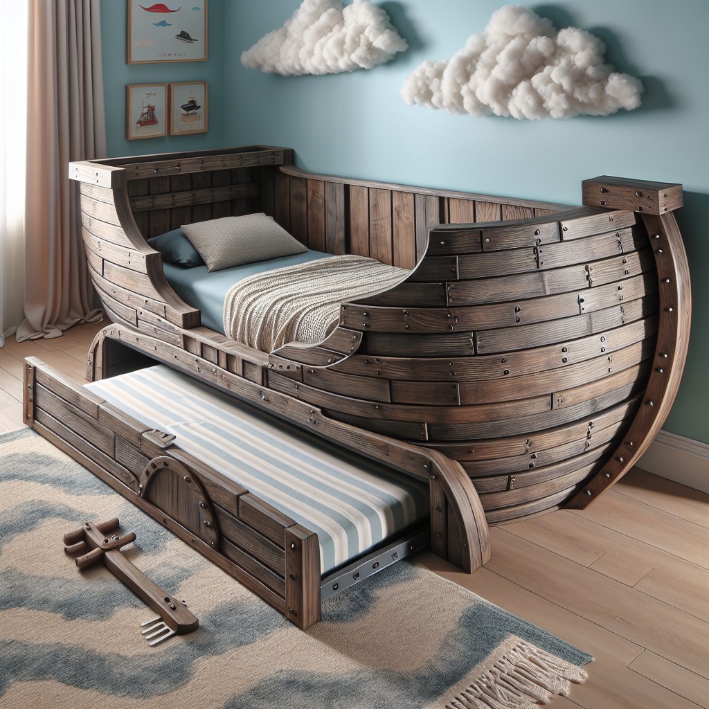 ships hull trundle bed