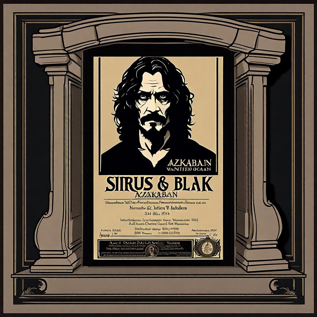 sirius blacks wanted poster hang an azkaban poster above the fire