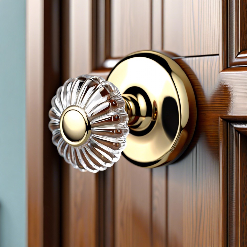 small fluted glass knobs for interior doors