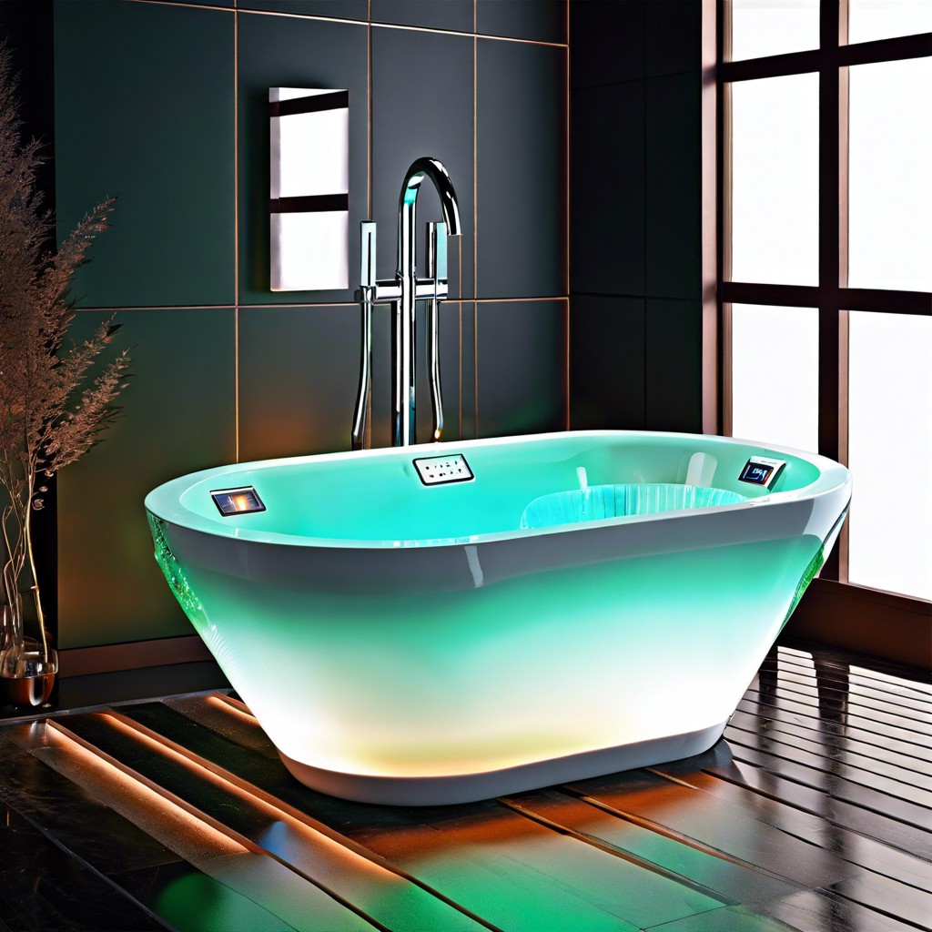 smart crystal bathtubs high tech enhancements for luxury baths