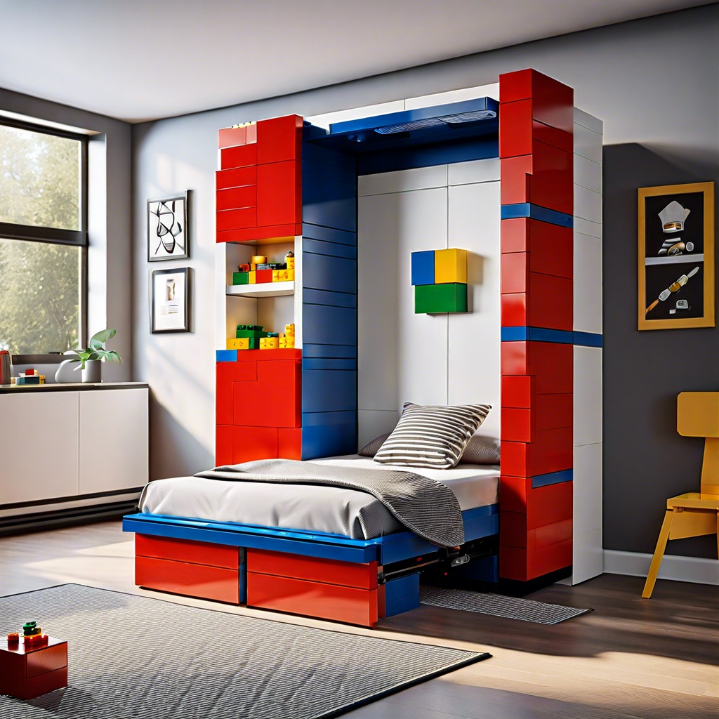 space saving lego® murphy bed fold and build