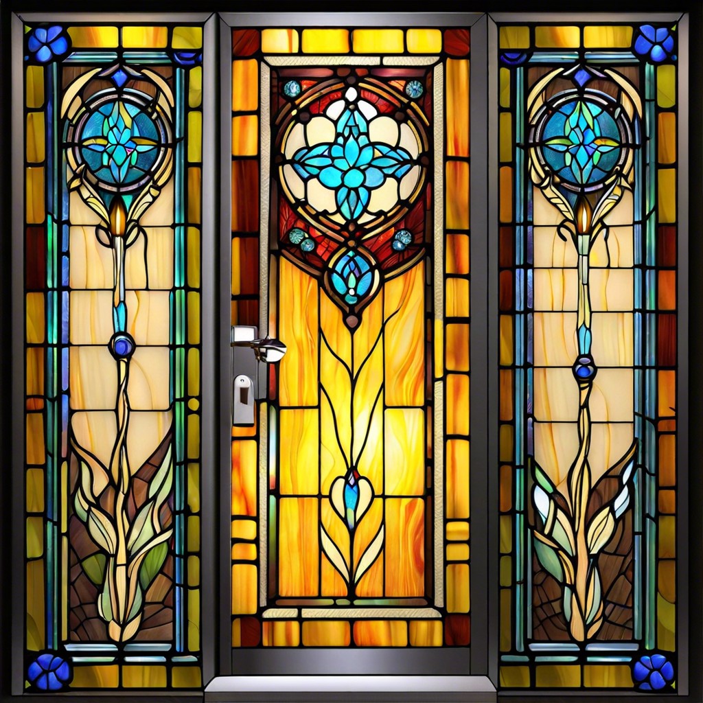 stained glass door medicine cabinet