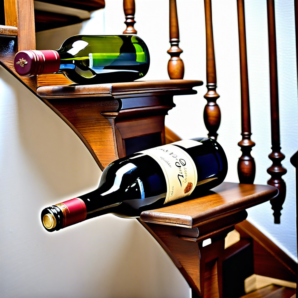 staircase baluster wine holder