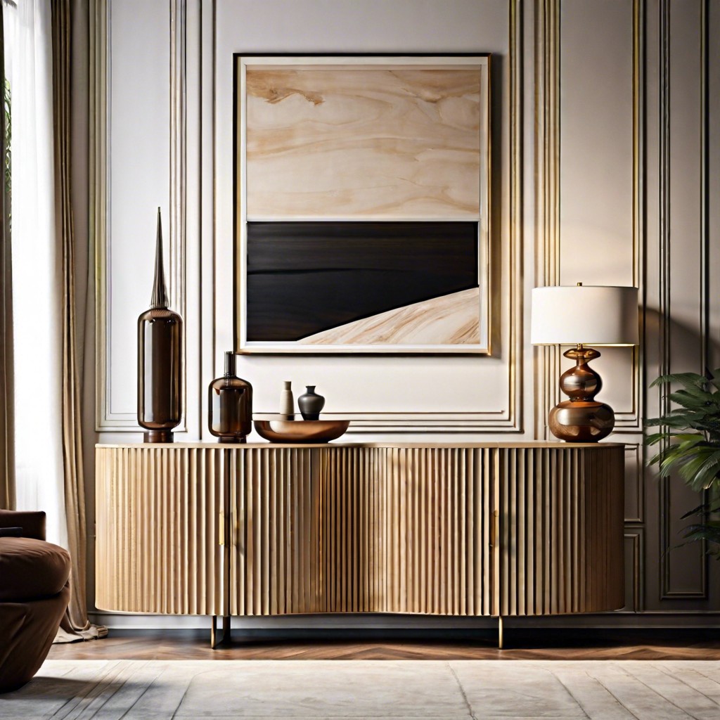 tall fluted credenza for statement piece