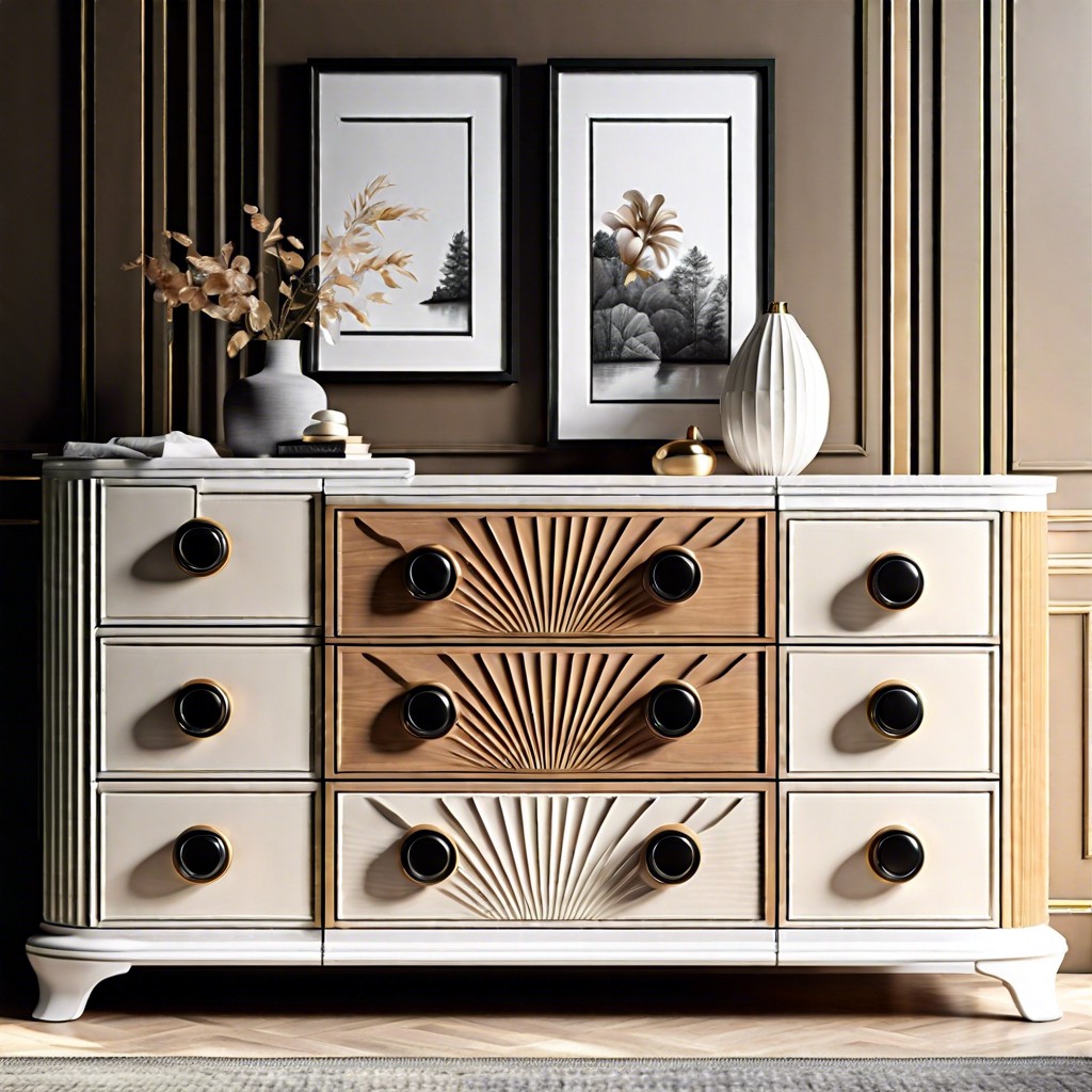 two tone fluted dresser
