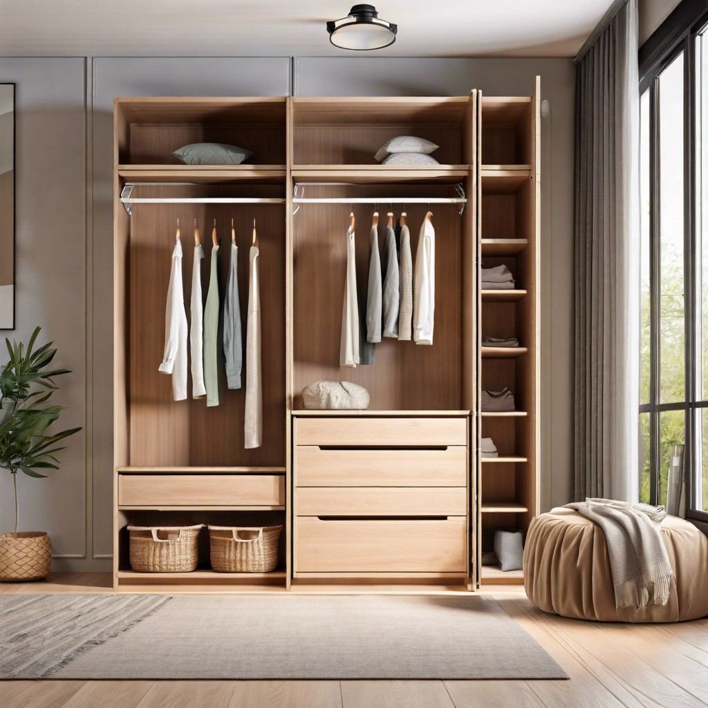 use a vertical stand alone wardrobe for miscellaneous items