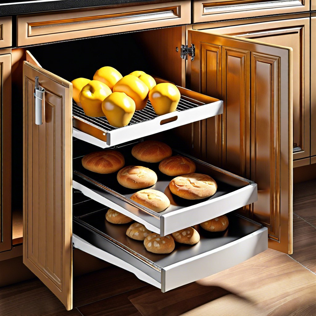 vertical divider for baking sheets and cutting boards