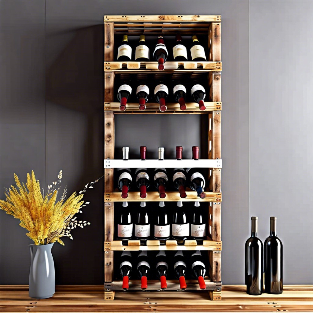 vertical pallet wine rack