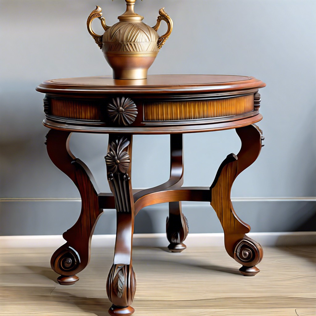 victorian inspired fluted side table