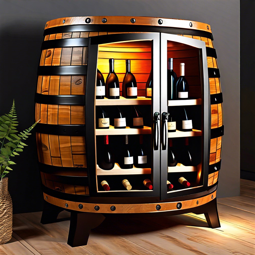 wine barrel cabinet