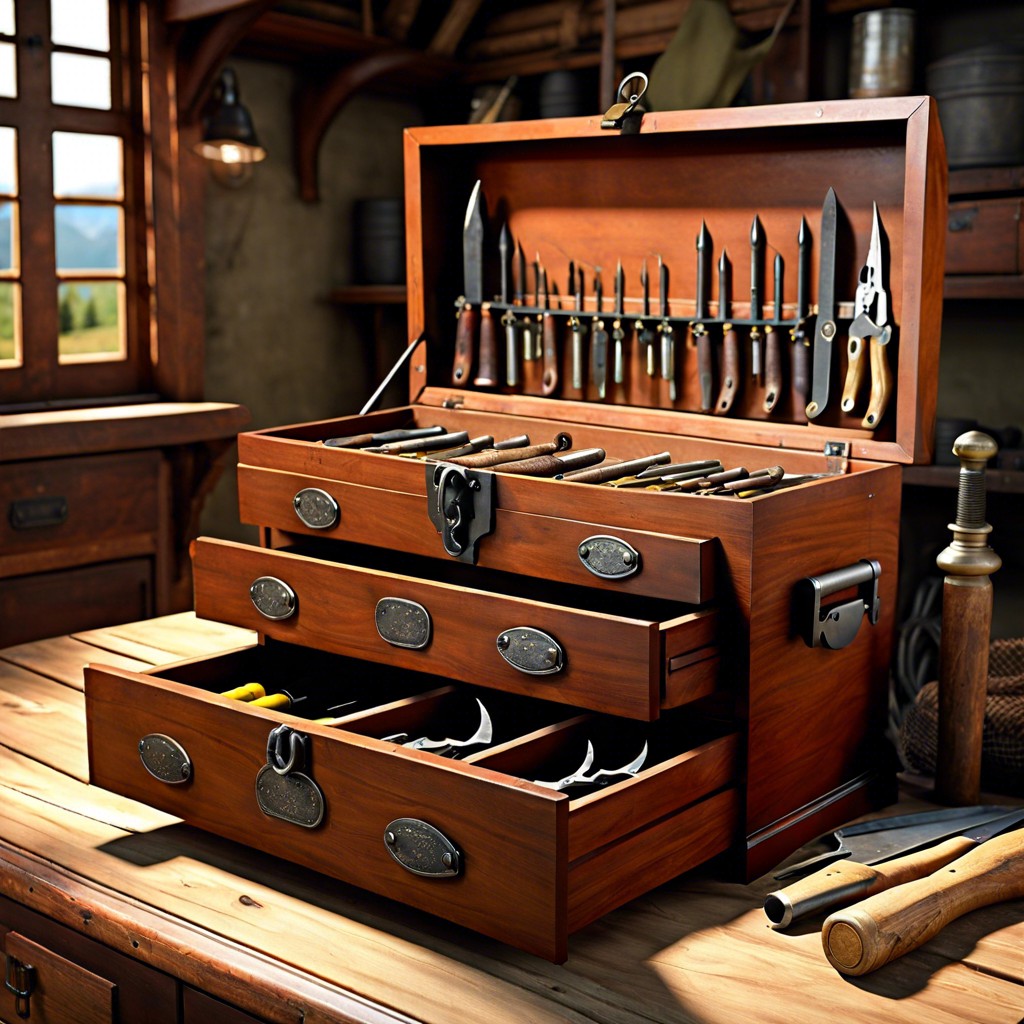 antique tool chest
