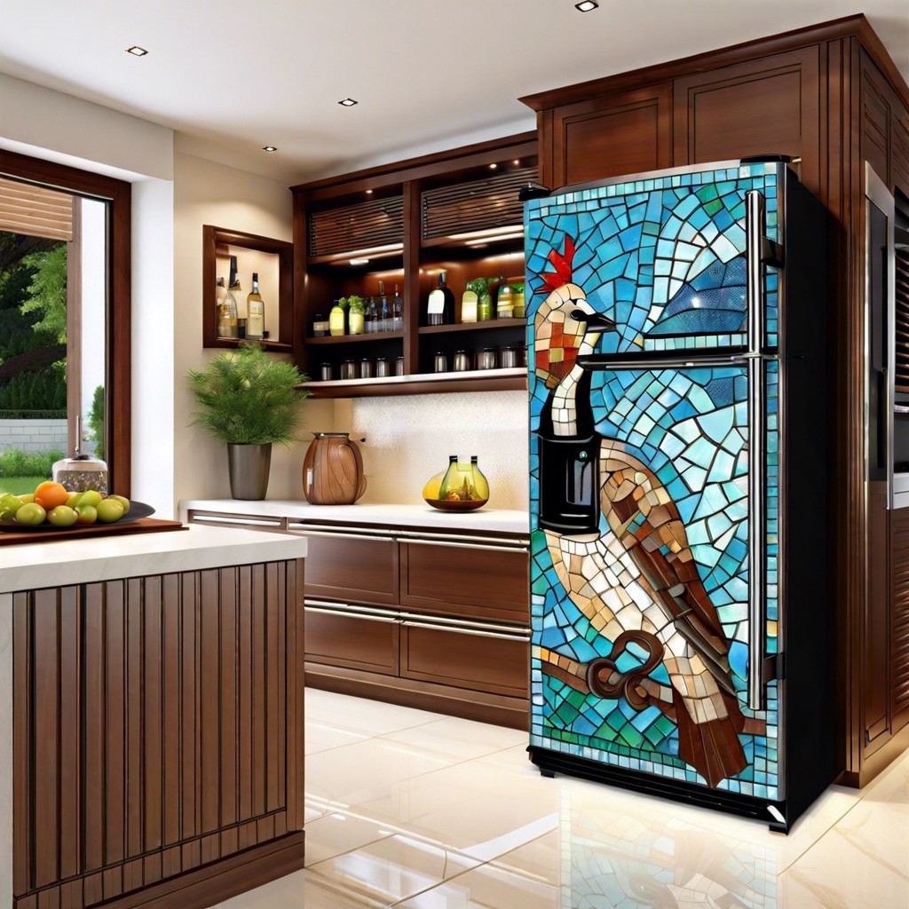 artisan tile mosaic cabinet