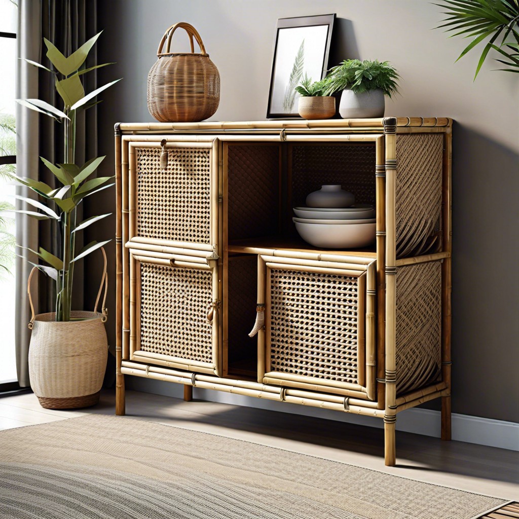 bamboo and rattan cabinets