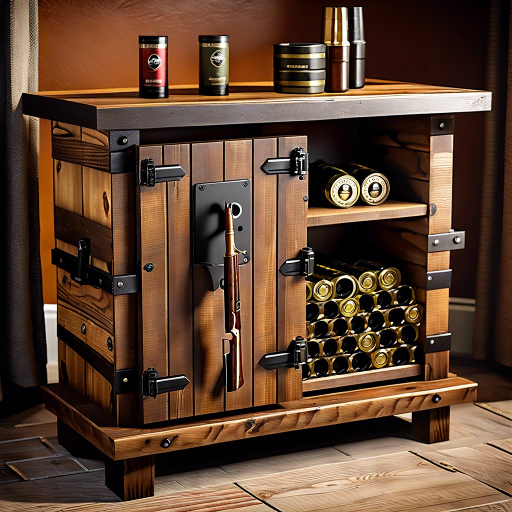 barrel storage convert an old whiskey or wine barrel into a locking ammo cabinet