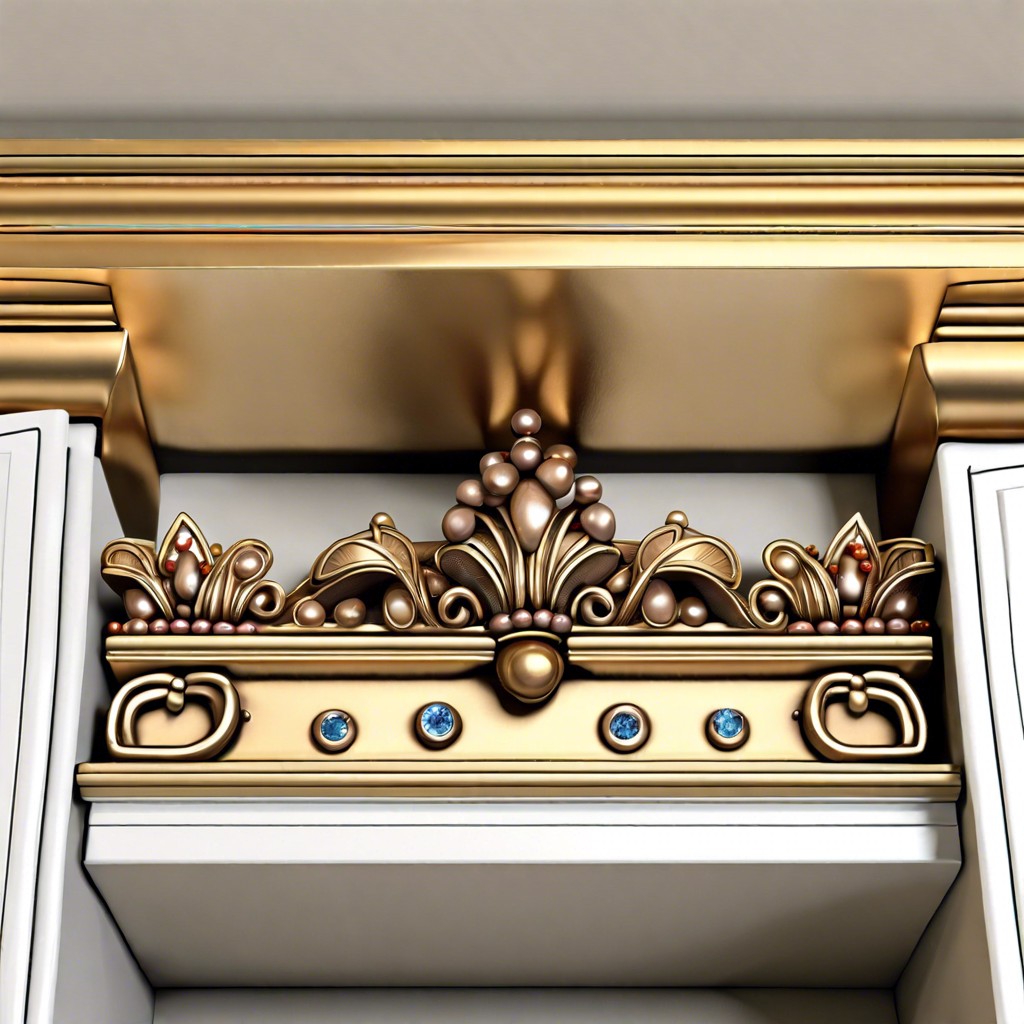 beaded crown molding for texture and detail