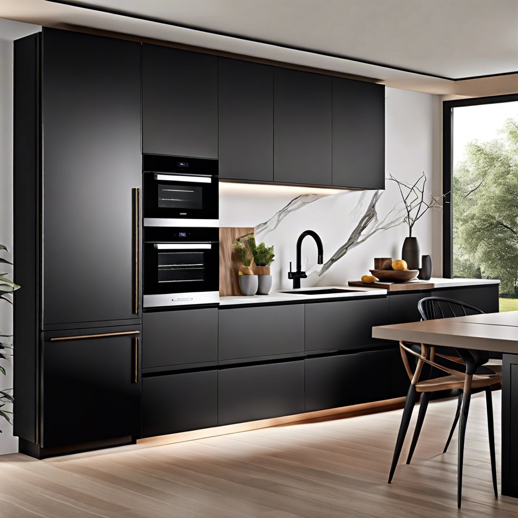 black with smart touch to open doors