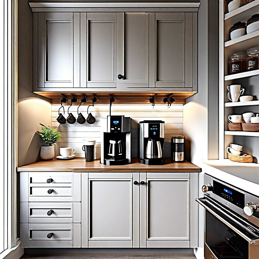 built in cabinet coffeestation