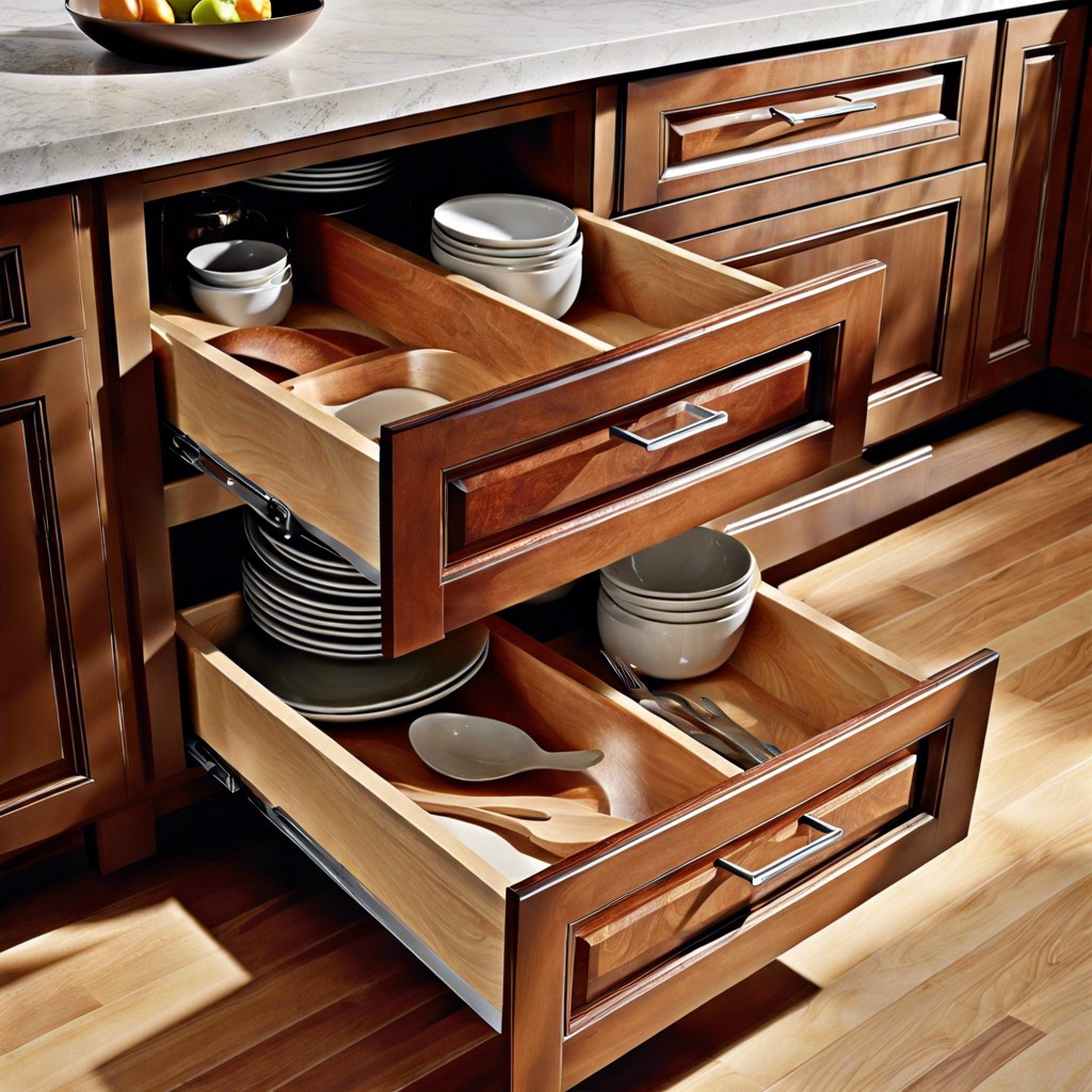 built in hidden drawers